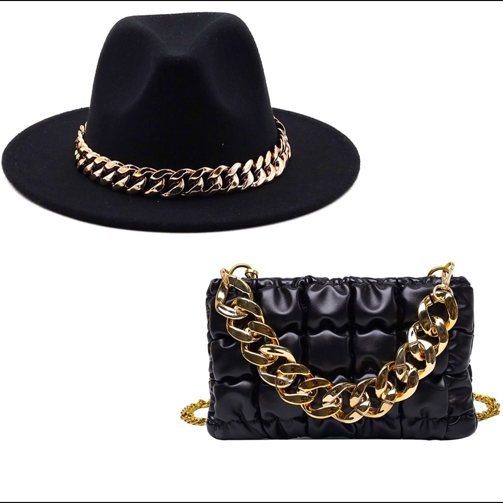 Make Your Mark Chain Hat & Matching Bag